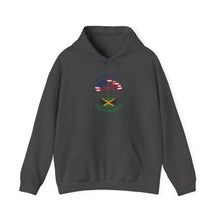Load image into Gallery viewer, American Born Jamaican Roots Hoodie — Patriotic USA/Jamaica Flag Graphic