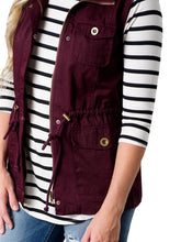 Load image into Gallery viewer, Drawstring Waist Vest with Pockets