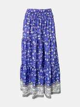 Load image into Gallery viewer, Tiered Printed Elastic Waist Skirt