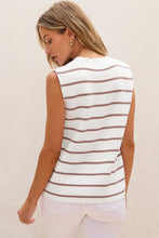 Load image into Gallery viewer, Cara Striped V-Neck Sweater Vest