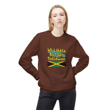 Load image into Gallery viewer, Crewneck Sweatshirt "Wi Likkle But Wi Tallawah" Jamaican Flag