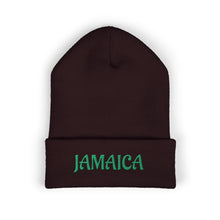 Load image into Gallery viewer, Jamaica Embroidered Cuffed Beanie — Cozy Travel & Reggae Knit Hat