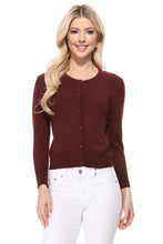 Load image into Gallery viewer, Crew neck Cardigan Sweater