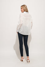 Load image into Gallery viewer, And The Why Eyelet Long Sleeve Button Down Shirt