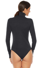 Load image into Gallery viewer, Ribbed Turtleneck Long Sleeve Bodysuit