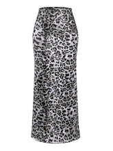 Load image into Gallery viewer, Honey Slit Leopard Midi Skirt