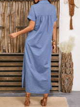 Load image into Gallery viewer, Candice Collared Neck Short Sleeve Midi Dress