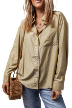 Load image into Gallery viewer, Striped Button Up Long Sleeve Shirt