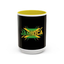 Load image into Gallery viewer, Jamaica Flag Two-Tone Accent Mug — 11oz/15oz