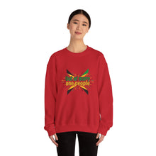 Load image into Gallery viewer, Out of Many One People Sweatshirt – Jamaican Flag Unity Crewneck