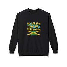 Load image into Gallery viewer, Crewneck Sweatshirt "Wi Likkle But Wi Tallawah" Jamaican Flag