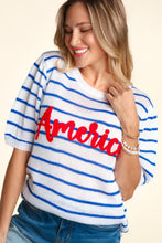 Load image into Gallery viewer, Valor Embroidery Striped Knit Top