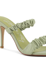 Load image into Gallery viewer, QUALIE GATHERED AROUND SLIP-ON HEELED SANDAL