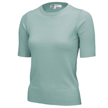 Load image into Gallery viewer, Half Short Sleeve Pullover Knit Sweater Crewneck