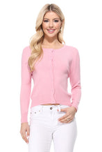 Load image into Gallery viewer, Crew neck Cardigan Sweater