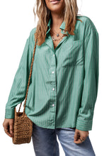 Load image into Gallery viewer, Striped Button Up Long Sleeve Shirt