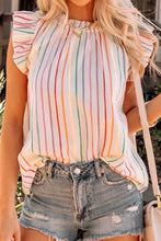 Load image into Gallery viewer, Kennedy Striped Cap Sleeve Blouse