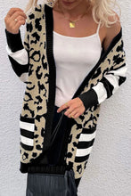 Load image into Gallery viewer, Leopard Open Front Long Sleeve Cardigan