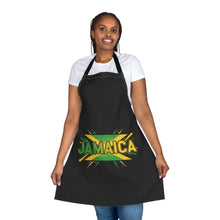 Load image into Gallery viewer, Jamaica Flag Apron — Caribbean Kitchen Chef Apron with Bold Jamaica Text