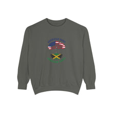 Load image into Gallery viewer, American Born Jamaican Roots Sweatshirt — Patriotic Jamaica Flag Crewneck
