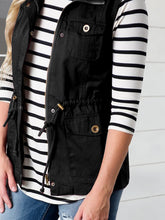 Load image into Gallery viewer, Drawstring Waist Vest with Pockets