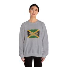 Load image into Gallery viewer, Jamaica Strong Crewneck Sweatshirt – Jamaican Flag Graphic