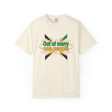 Load image into Gallery viewer, Out of Many One People T-Shirt — Jamaican Unity Flag Graphic Tee