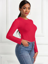 Load image into Gallery viewer, Round Neck Long Sleeve Bodysuit