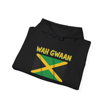 Load image into Gallery viewer, Wah Gwaan Jamaica Flag Hoodie – Caribbean Pride Pullover