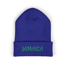 Load image into Gallery viewer, Jamaica Embroidered Cuffed Beanie — Cozy Travel & Reggae Knit Hat