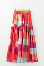 Load image into Gallery viewer, Color Block Elastic Waist Maxi Skirt