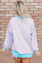 Load image into Gallery viewer, High-Low Striped Long Sleeve Sweatshirt
