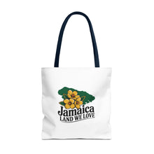 Load image into Gallery viewer, Jamaica Land We Love Tote Bag — Floral Island Map Beach Market Tote