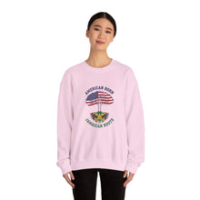 Load image into Gallery viewer, Crewneck Sweatshirt - "American Born Jamaican Roots" Flag Tree Design