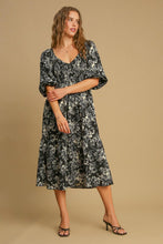 Load image into Gallery viewer, Helena Flower Printed V-Neck Dress