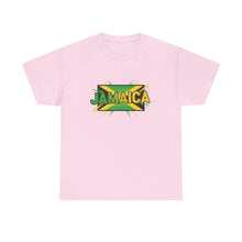 Load image into Gallery viewer, Jamaica Retro Pop Art Tee - Bold Green & Gold Island Graphic Shirt