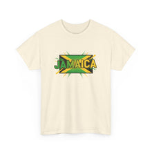 Load image into Gallery viewer, Jamaica Retro Pop Art Tee - Bold Green & Gold Island Graphic Shirt