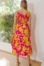 Load image into Gallery viewer, Floral Smocked Ruffled Midi Dress