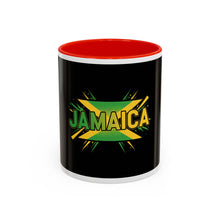Load image into Gallery viewer, Jamaica Flag Two-Tone Accent Mug — 11oz/15oz
