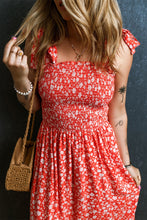 Load image into Gallery viewer, Rochelle Printed Tie Shoulder Dress