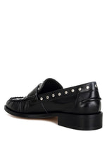 Load image into Gallery viewer, Oglavia Studs Embellished Leather Loafers