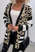 Load image into Gallery viewer, Leopard Open Front Long Sleeve Cardigan