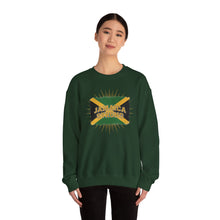 Load image into Gallery viewer, Jamaica Strong Crewneck Sweatshirt – Jamaican Flag Graphic
