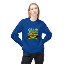 Load image into Gallery viewer, Crewneck Sweatshirt "Wi Likkle But Wi Tallawah" Jamaican Flag