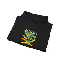 Load image into Gallery viewer, Jamaican Pride Hoodie – “Wi Likkle But Wi Tallawah” Flag Design