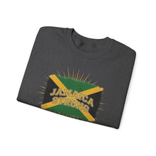 Load image into Gallery viewer, Jamaica Strong Crewneck Sweatshirt – Jamaican Flag Graphic