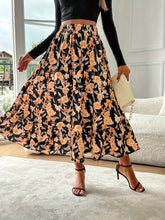 Load image into Gallery viewer, Floral Elastic Waist Midi Skirt