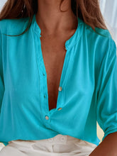 Load image into Gallery viewer, Kenya Notched Half Sleeve Blouse