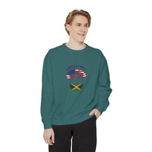 Load image into Gallery viewer, American Born Jamaican Roots Sweatshirt — Patriotic Jamaica Flag Crewneck