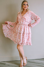 Load image into Gallery viewer, Rose Frill Long Sleeve Dress